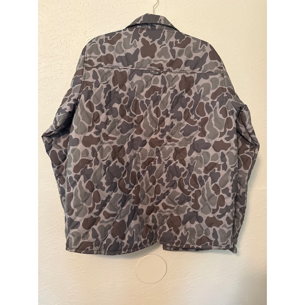Marsh Wear Mens Camo Quilted Shirt Jacket Grey Brown Large NWT - Picture 8 of 8